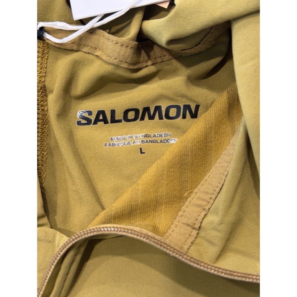 Salomon Sense Aero Hybrid HZ Hoodie Brilliant Olive LC2639300 Mens Large NWT - Picture 10 of 14